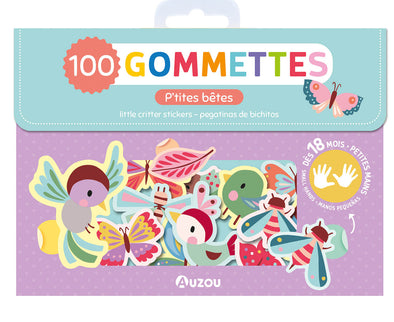 Auzou  - 100 gommettes - Les p'tites bêtes