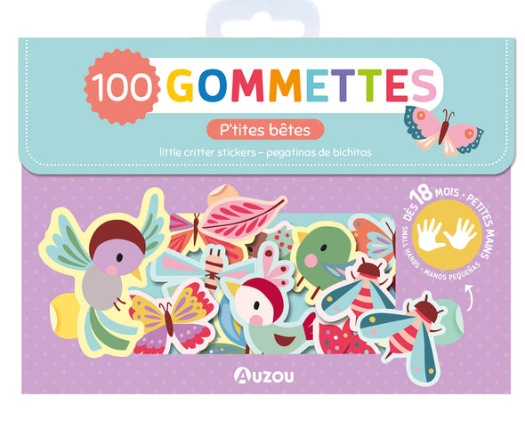 Auzou  - 100 gommettes - Les p'tites bêtes