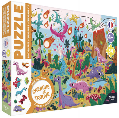 Auzou  - Puzzle cherche et trouve - les dinosaures