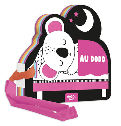 Auzou - Mon premier livre poussette en noir et blanc - au dodo
