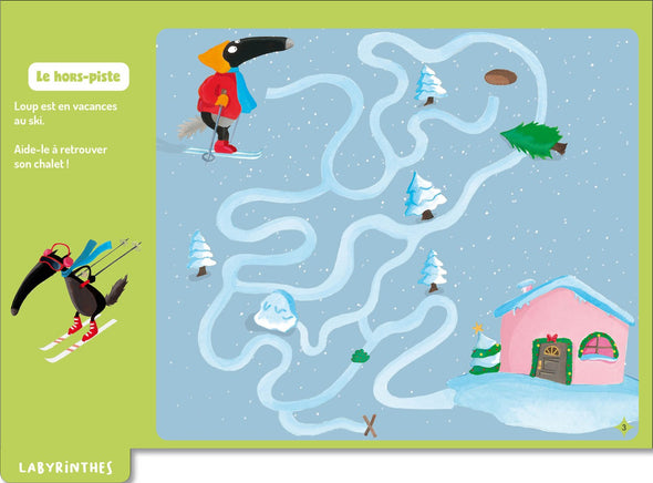 Auzou - Mes jeux effaçables Loup - spécial Noël