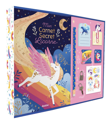 Auzou - Mon coffret de papeterie licornes