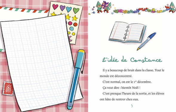 Auzou  - Le Père Noël à l'école - Mon premier roman de l'Avent -