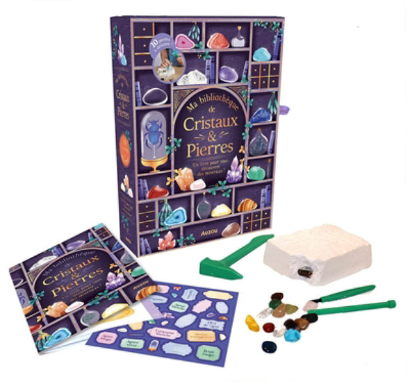 Auzou - Ma bibliothèque de cristaux et pierres !