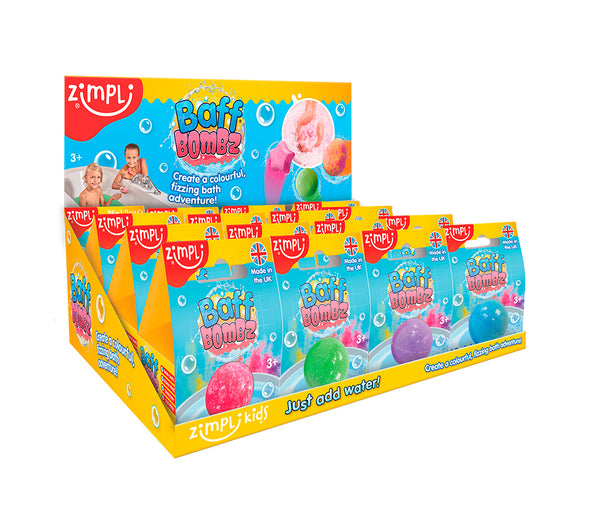 Zimpli - Baff Bombz 35g. 4 couleurs assorties