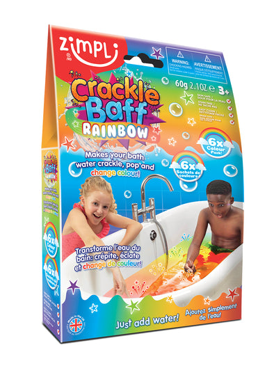 Zimpli - Crackle Baff Rainbow paquet de 6 bains