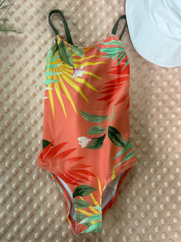 Mandarine - Maillot feuillage coral