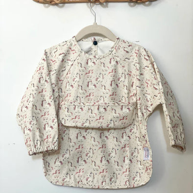 Création Jade - Bavettes manches longues - Poche haute 18-36m - Lily la licorne