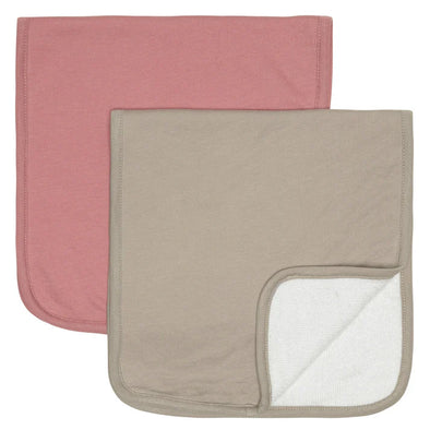 Perlimpinpin - Ensemble 2 serviettes pour le rot - Lotus Taupe