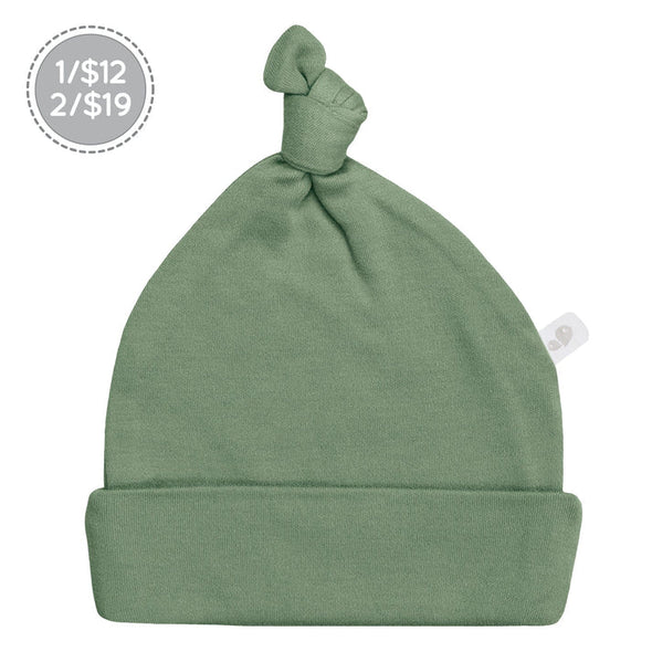 Perlimpinpin - Bonnet pour bébé en bambou -  Vert Chasseur