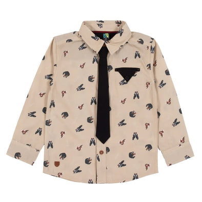 Nano - Chemise Imprimée Beige Party
