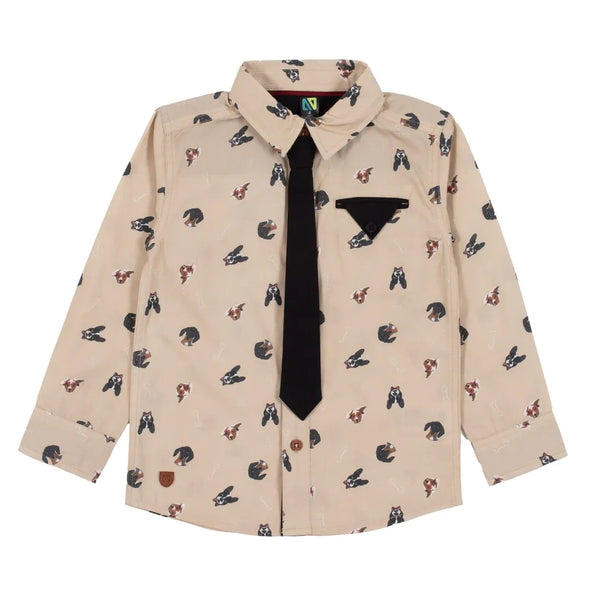 Nano - Chemise Imprimée Beige Party