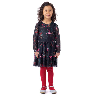 Nano - Robe noir Fleurs