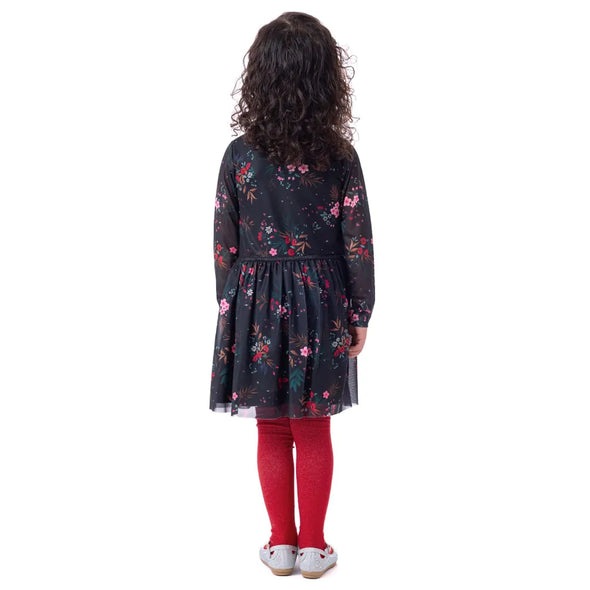 Nano - Robe noir Fleurs