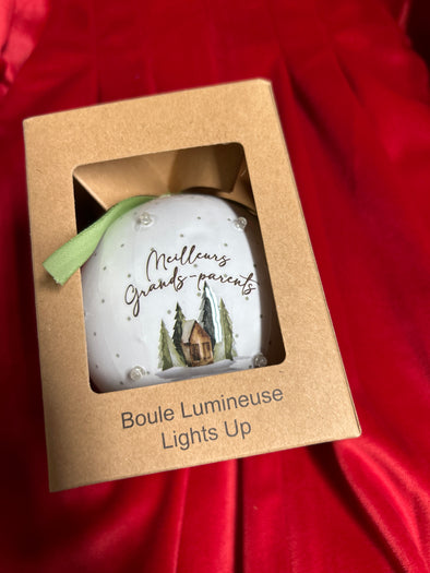 Ornement boule illum. meilleurs grands-parents