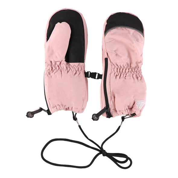 Calikids - Mitaine hiver avec zip et corde rose