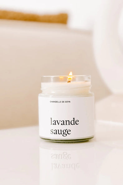 Marée chandelles - Chandelle de soya - Lavande sauge