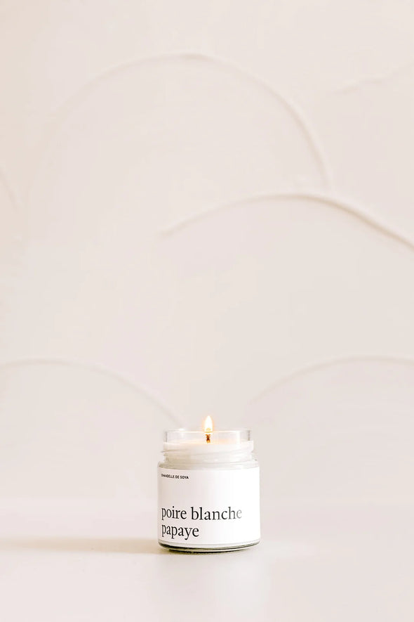 Marée chandelles - Chandelle de soya - Poire blanche et papaye