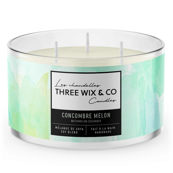 THREE WIX & CO - Chandelle CONCOMBRE MELON