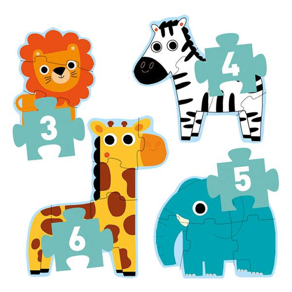 Djeco - Primo puzzle / Dans la jungle / 3,4,5,6 pcs
