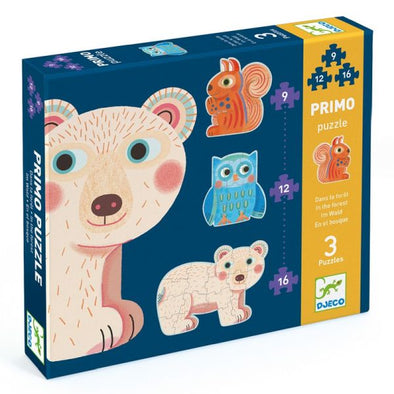 Djeco - Primo puzzle / Dans la forêt / 9,12,16 pcs