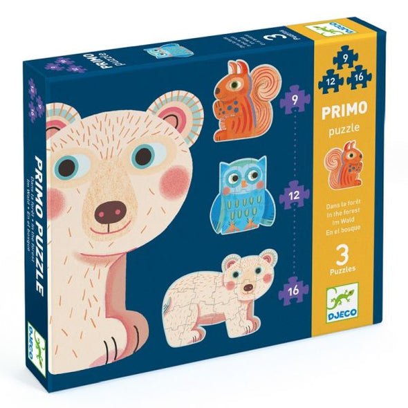 Djeco - Primo puzzle / Dans la forêt / 9,12,16 pcs