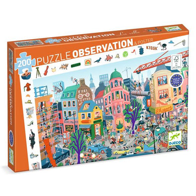 Djeco - Puzzle d'observation / La ville - 200 pièces