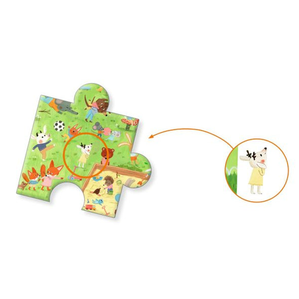 DJECO - Puzzle observation Le square des petits amis