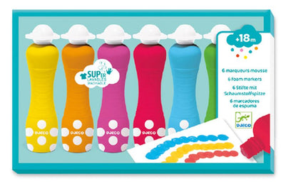 Djeco - 6 marqueurs mousse