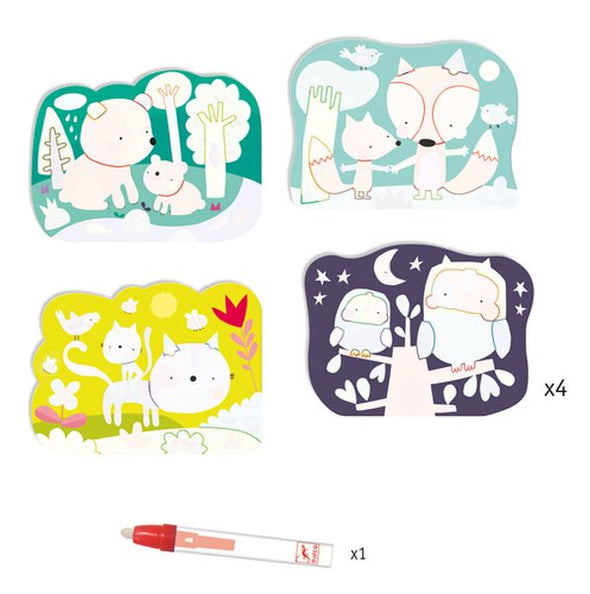 Djeco - Coloriages magiques / Caché dans les bois