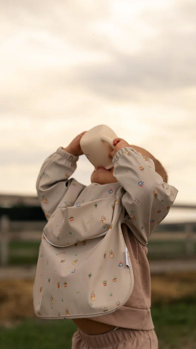 Micasso & co - Bavettes à manches longues - L'ourson jardineur