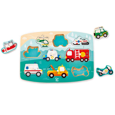 Hape - Puzzle à boutons – Secours