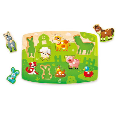 Hape - Puzzle à boutons - À la ferme
