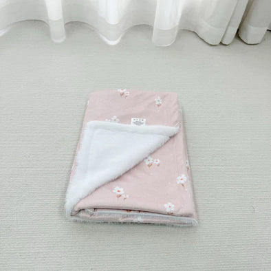 Création Jade - Doudou Minky & Fourrure - Fleurs - Eleonore