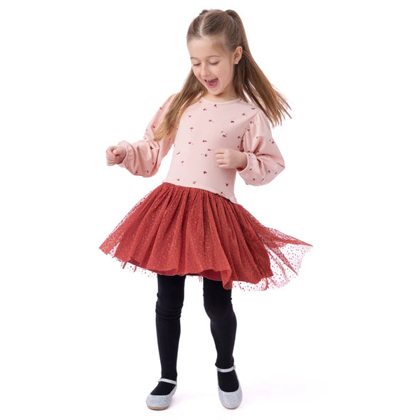 Nano - Robe Filles Corail chiné