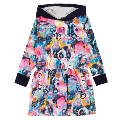 Nano - Tunique à capuchon Filles Marine