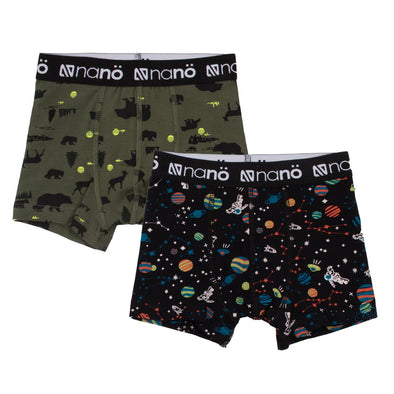 Nano - Boxers, paquet de 2 Garçons Noir