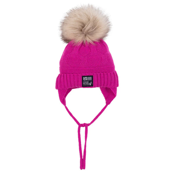 Nano - Tuque en tricot Jenna avec oreille Mauve