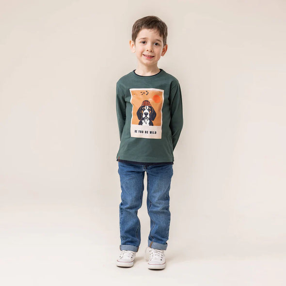 Nano - T-shirt manches longues Garçons Forêt