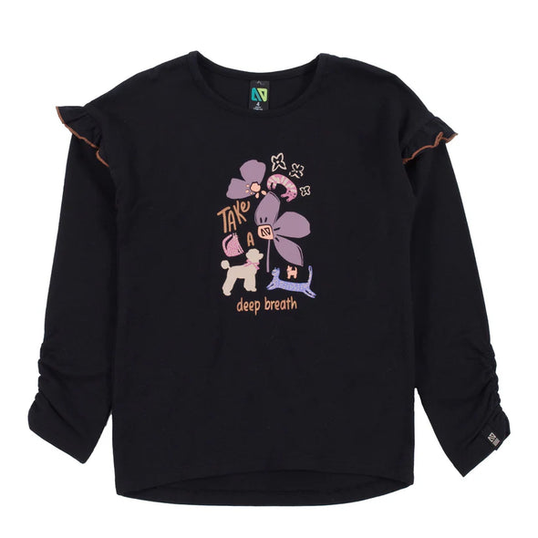 Nano - T-shirt à manches longues Filles Noir