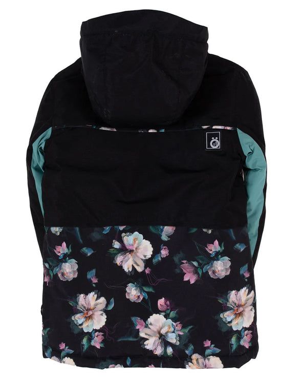 Snö - Manteau Béatrice Filles fleurs Noir