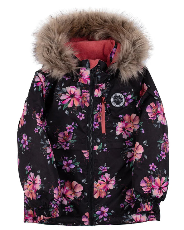 Peluche & Tartine - Habit de Neige Jasmine fleurs coral