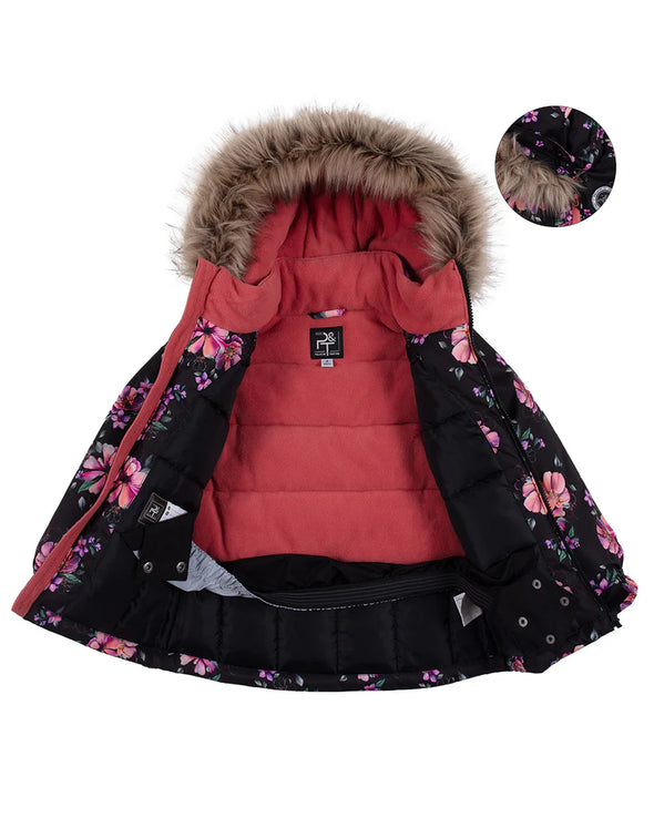 Peluche & Tartine - Habit de Neige Jasmine fleurs coral