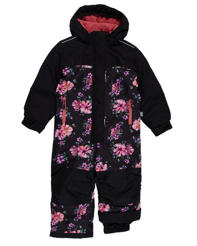 Peluche & Tartine - Habit de Neige une-pièce Emilie fleurs corail