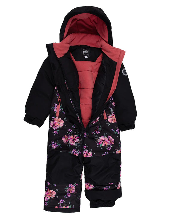 Peluche & Tartine - Habit de Neige une-pièce Emilie fleurs corail