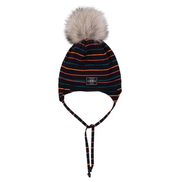 Nano - Tuque en jersey avec oreilles doublée en micropolaire Noir