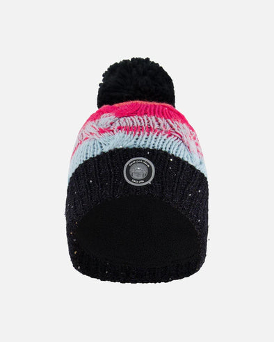 Deux par Deux - Bonnet en tricot dégradé de bleu, corail et fuschia