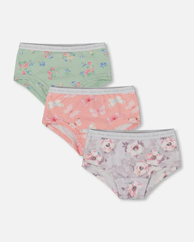 Deux par Deux - Culottes imprimées fleurs  coton biologique