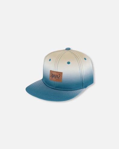 Deux par Deux - Casquette imprimée gris bleuté et beige