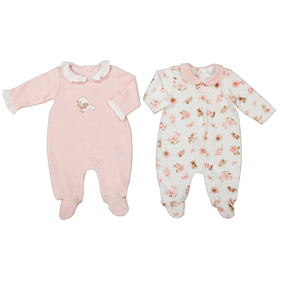 Mayoral - Pyjamas velour fleur Rose